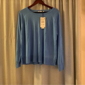 NWT Zara Lightweight Raglan Sweater in Cerulean Blue
